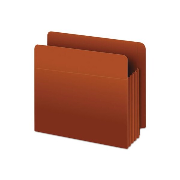 Tops Business Forms Pendaflex, HEAVY-DUTY END TAB FILE POCKETS, 3.5in EXPANSION, LETTER SIZE, RED FIBER, 10PK 95343 - main